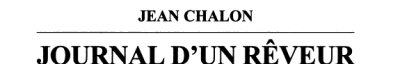 Couverture : Journal d'un rêveur professionnel