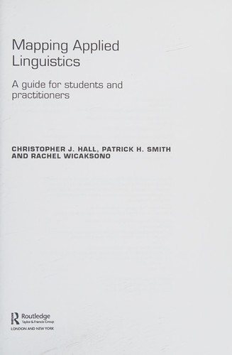 Couverture : Mapping applied linguistics