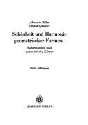 Couverture : Schoenheit Und Harmonie Geometrischer Formen