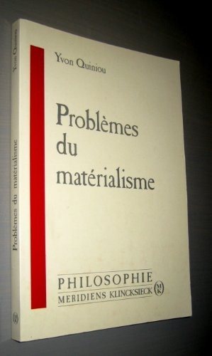 Couverture : Problèmes du matérialisme