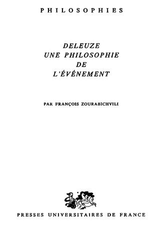 Couverture : Deleuze