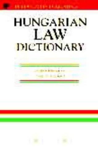Couverture : Hungarian Law Dictionary