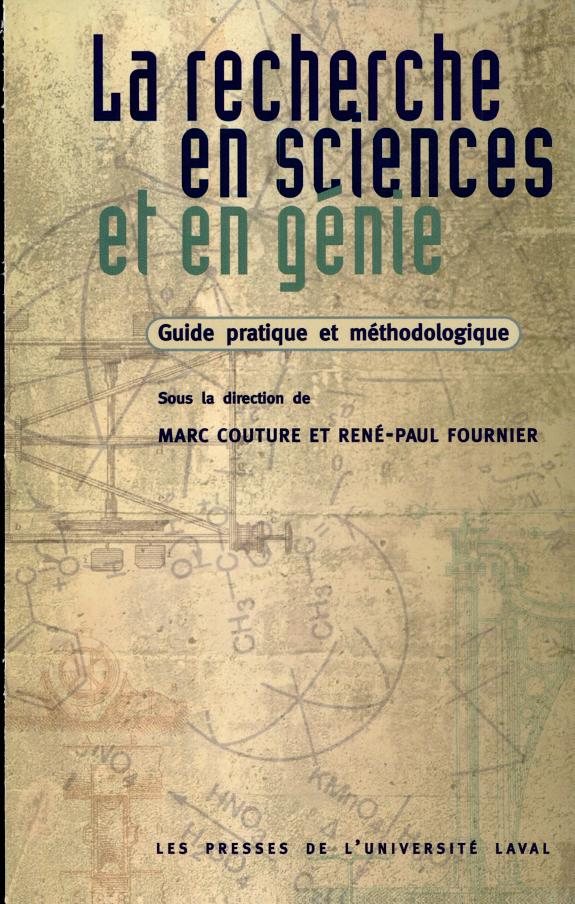 Couverture : La recherche en sciences et en génie
