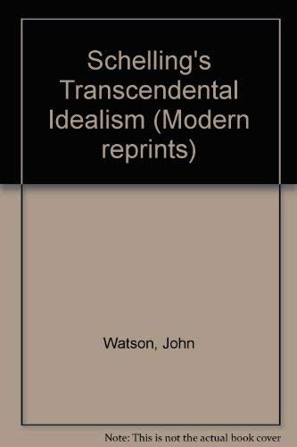 Couverture : Schelling's Transcendental Idealism