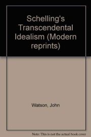 Couverture : Schelling's Transcendental Idealism