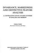 Couverture : Invariance, markedness, and distinctive feature analysis