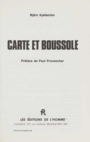 Couverture : Carte et boussole