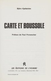 Couverture : Carte et boussole