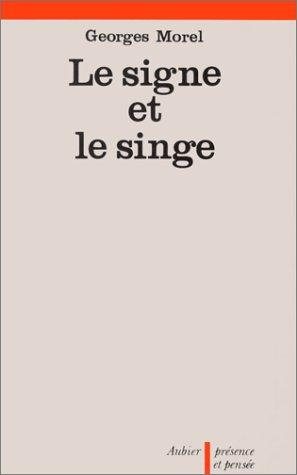 Couverture : Le signe et le singe