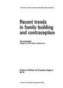 Couverture : Recent trends in family building and contraception