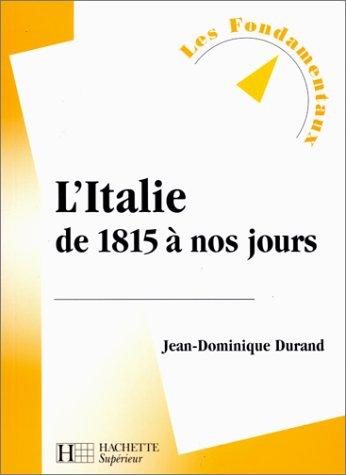 Couverture : L'Italie de 1815 à nos jours