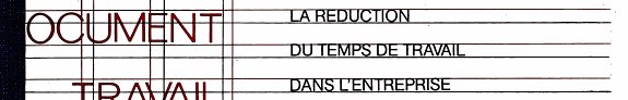 Couverture : La Réduction du temps de travail dans l'entreprise