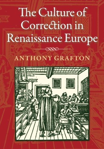 Couverture : The Culture of Correction in Renaissance Europe