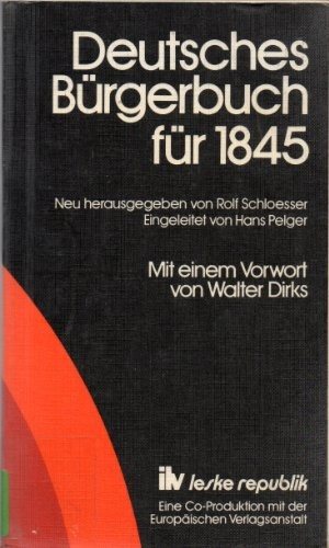 Couverture : Deutsches Bürgerbuch für 1845