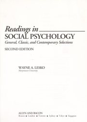 Couverture : Readings in social psychology