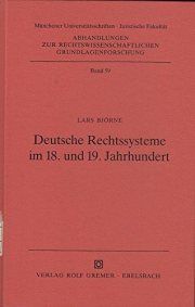 Couverture : Deutsche Rechtssysteme im 18. und 19. Jahrhundert