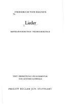 Couverture : Lieder