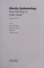 Couverture : Obesity epidemiology