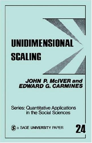 Couverture : Unidimensional scaling