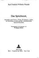 Couverture : Das Sprichwort