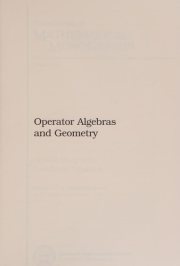 Couverture : Operator algebras and geometry