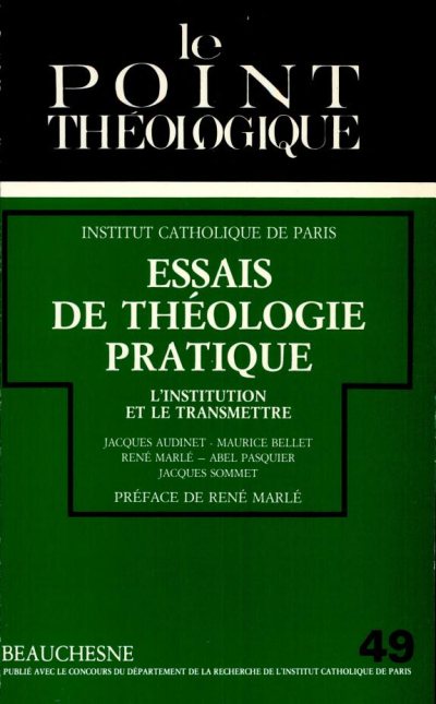 Couverture : Essais de théologie pratique (French Edition)