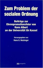 Couverture : Zum Problem der sozialen Ordnung