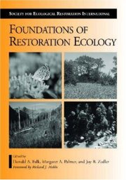 Couverture : Foundations of restoration ecology