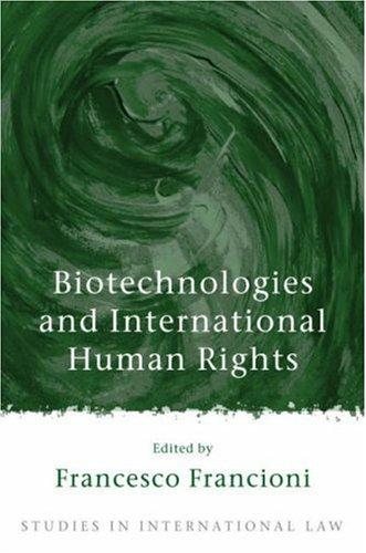 Couverture : Biotechnologies and International Human Rights (Studies in International Law)