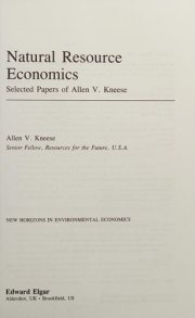 Couverture : Natural resource economics