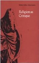 Couverture : Religion as critique