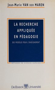 Couverture : La recherche appliquée en pédagogie