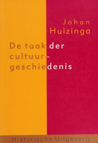 Couverture : De taak der cultuurgeschiedenis