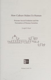Couverture : How Culture Makes Us Human