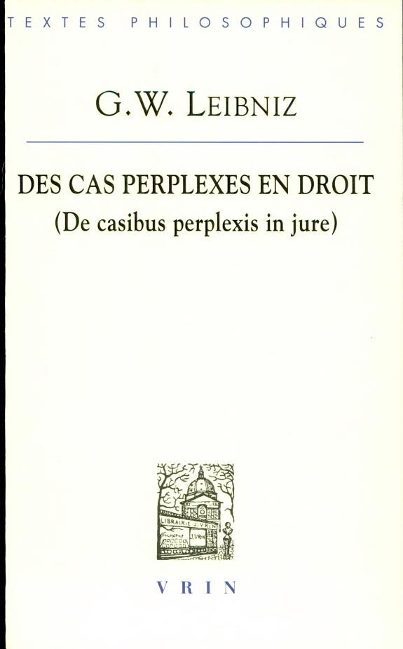 Couverture : G. W. Leibniz