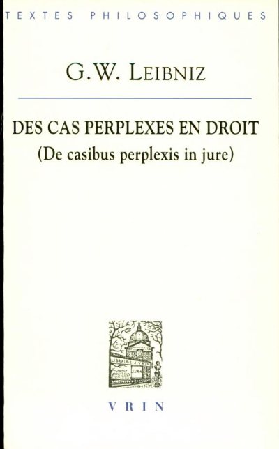 Couverture : G. W. Leibniz