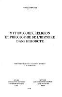 Couverture : Mythologies, religion et philosophie de l'histoire dans Herodote.