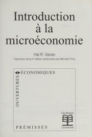 Couverture : Introduction à la microéconomie