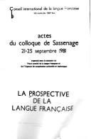 Couverture : La Prospective de la langue française
