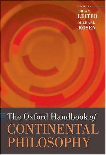 Couverture : The Oxford Handbook of Continental Philosophy (Oxford Handbooks)