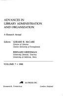 Couverture : Advances in library administration and organization