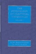 Couverture : Psychology of Individual Differences (SAGE Benchmarks in Psychology Series)