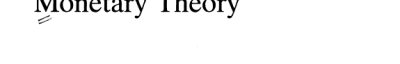 Couverture : Monetary Theory