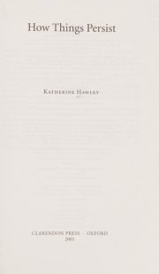 Couverture : How things persist