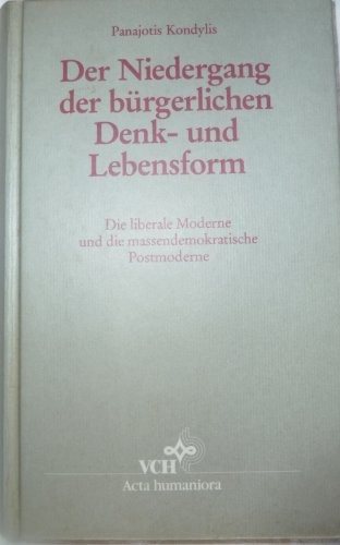 Couverture : Der Niedergang der bürgerlichen Denk- und Lebensform