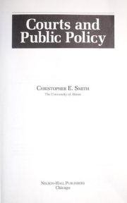 Couverture : Courts and public policy
