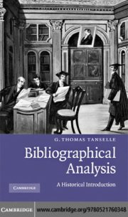 Couverture : Bibliographical analysis