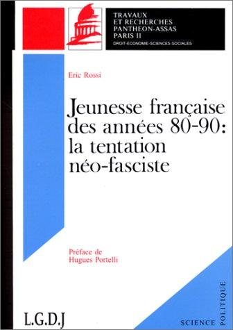 Couverture : Jeunesse française des années 80-90