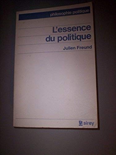 Couverture : L' essence du politique
