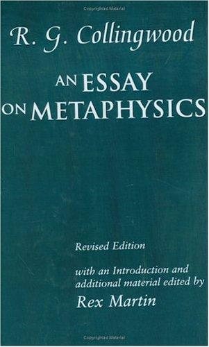 Couverture : An essay on metaphysics